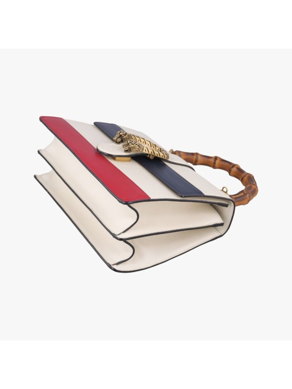 ★SOLD★ Gucci Dionysus Bamboo White Navy Red Leather Messenger Bag - Picture 4 of 15